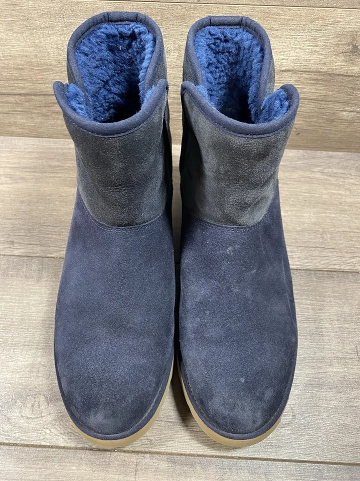 Botas de cuña Kristen de gamuza azul medianoche Ugg 1012497 para mujer talla 8 Foto 4 de 4