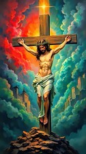 Jesus on the Cross Paint by Numbers Kit Religious Artistic Design