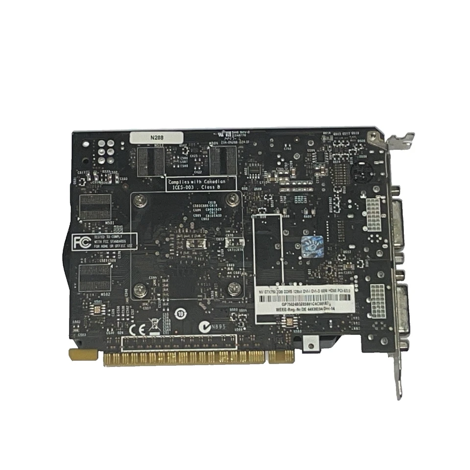 Nvidia GeForce Manli GTX 750 2GB GDDR5 128Bit PCIe 3.0 DVI/Mini HDMI Grafikkarte - Image 3 of 4