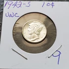 1942-S MERCURY DIME BU-UNC  #9
