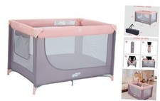 Portable Crib Mattress Baby Playards Pink