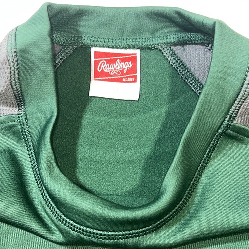 Rawlings Dugout Fleece Pullover Felpa Termica Baseball Maglietta M Grigio Top - Foto 6 di 8
