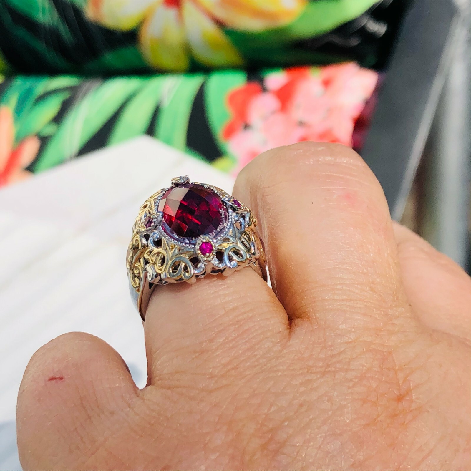 Gems en Vogue II Sterling & Gold Embraced Red Quartz … Gem