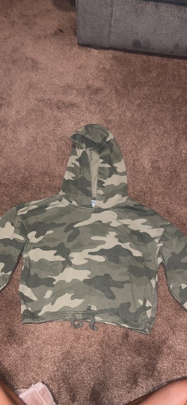 girls old navy camo hoodie jacket sweatshirt sz 5