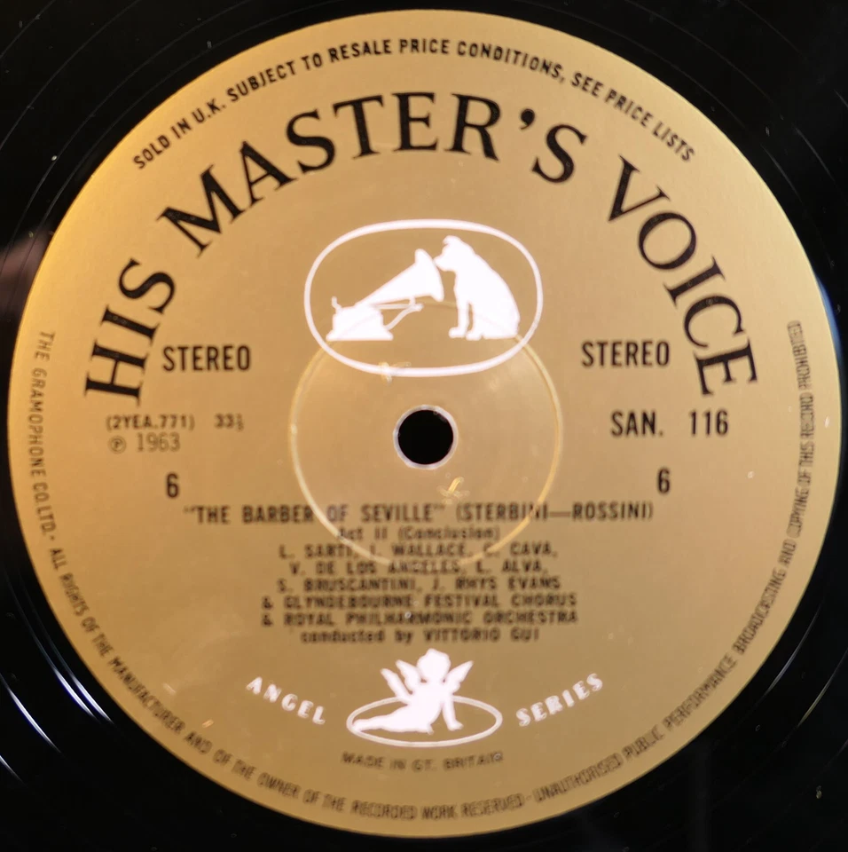 SAN 114-6 Rossini Barber Seville Victoria De Los Angeles 3LP NM 1st White Angel - Image 4 of 4