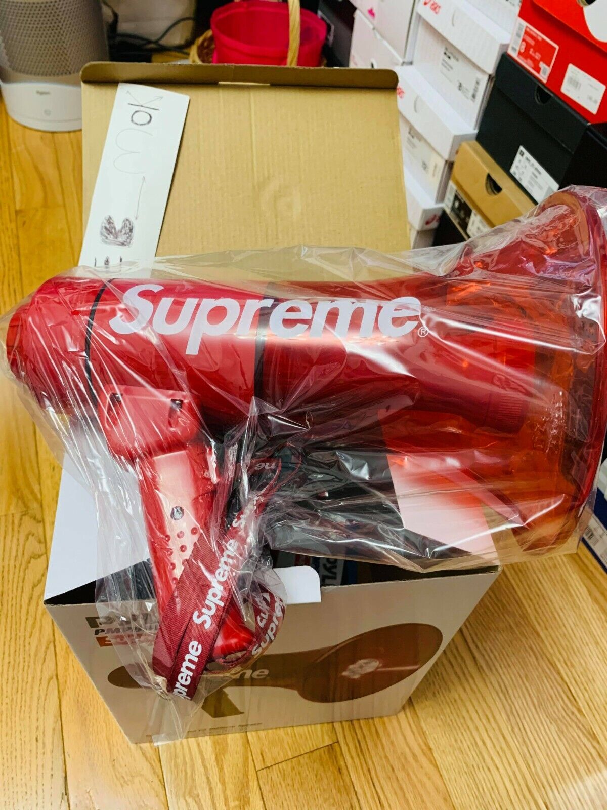 Supreme Pyle Waterproof Megaphone Red In Hand