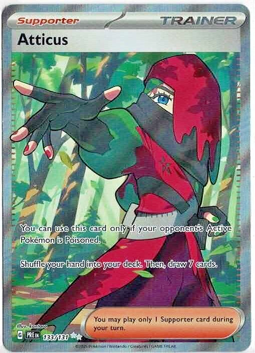 Atticus Full Art Trainer 133/131 Prismatic Evolutions English