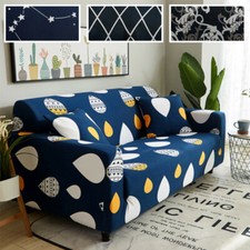 Stretch Couch Sofa Covers 1 2 3 4 Seater Printed Slipcover Furniture Protector