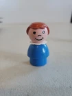 Fisher Price Little People Vintage Brown Hair School Girl in Blue