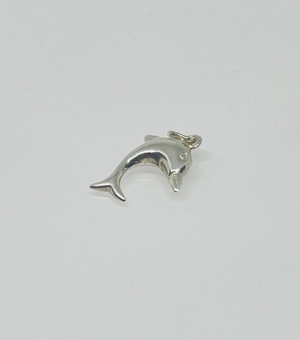 Gorgeous Sparkling Solid Dolphin Shape Pendant 92… - image 5