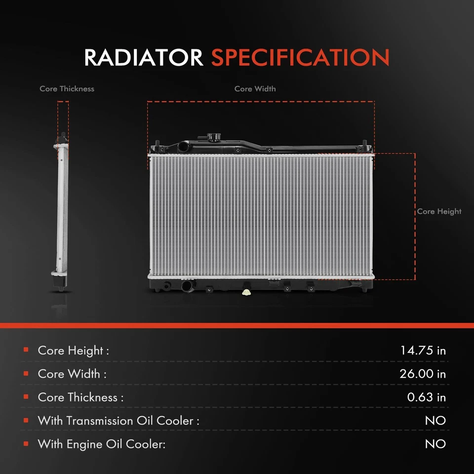 Radiador sin enfriador de aceite para Honda S2000 2000 2001 2002-2009 L4 2,2 L 2,0 L Foto 2 de 4