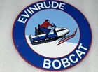 12in  Evinrude BobCat Snowmobiles Heavy Vintage Style Steel Sign General Store