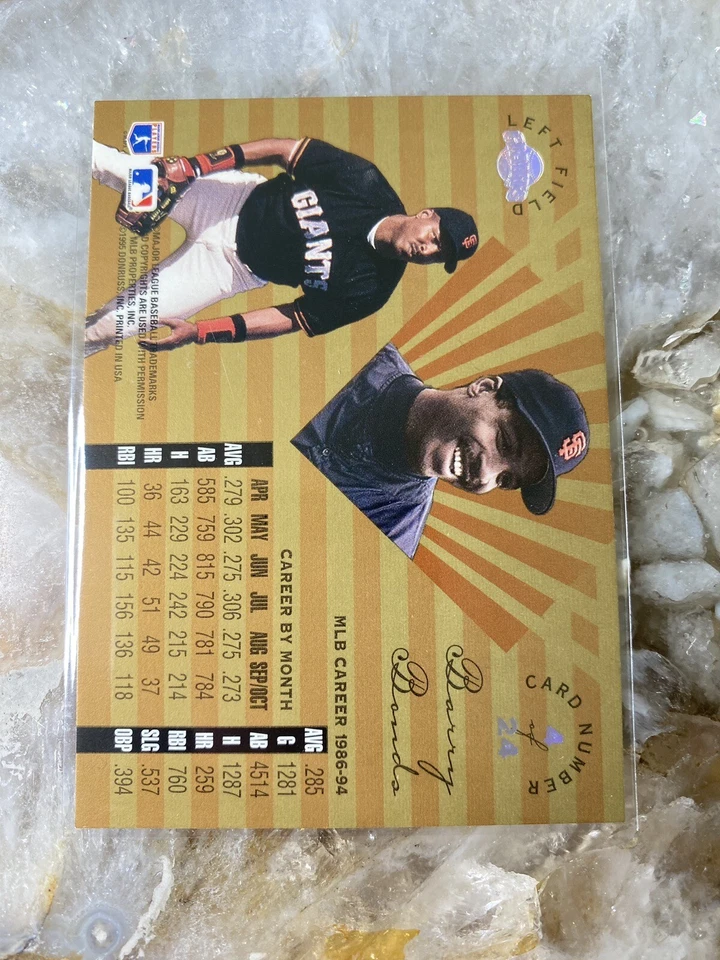 1995 Leaf Limited GOLD INSERT #4 Barry Bonds Baseball Card Giants '90s Vintage! - Image 2 of 2