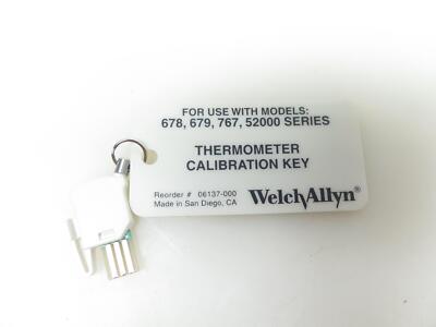 Welch Allyn SureTemp Thermometer Calibration key für 678, 679, 767, 52000 series