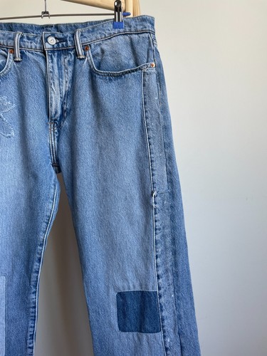 Levi's 502 Patchwork Denim Size 34x32 - Picture 7 of 12