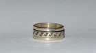 VINTAGE STERLING SILVER WAVES PATTERN BAND RING SIZE 11