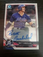 2018 Bowman Chrome Prospect Autographs #CPABC Brett Cumberland 