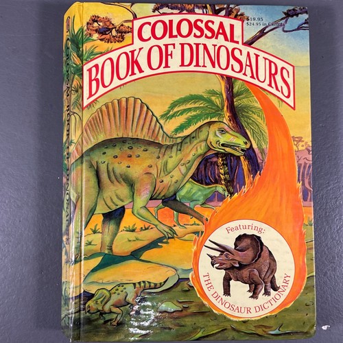 Colossal Book Of Dinosaurs Featuring The Dinosaur Dictionary VTG HC Book 1989 - Foto 15 di 24