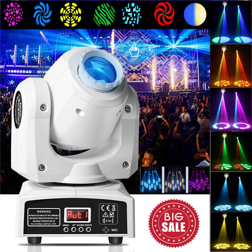 120W LED Moving Head Light RGBW Gobo Beam Stage DJ Disco Show DMX Spot Light - Image 4 of 4