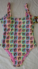 BUC-EE'S Women's 1 Piece Swim Suit X-LARGE Buc-ee Beaver All Over Print NEW