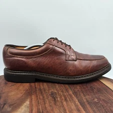 Allen Edmonds Wilbert Shoes Men's 11D Brown Leather Derby Split Toe Apron Dress