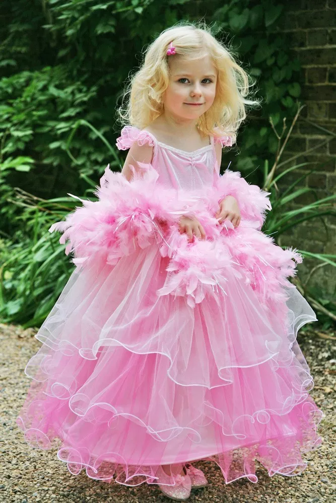 Déguisement Fille Froufrou Milly Costume Âge 6-8 Ans Rose & Boa