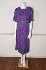 80s Jewel Tone Paisley Top Midi Skirt Set
