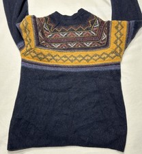 Vintage Icelandic Jumper Unisex Medium Fair Isle Nordic LambsWool  0113