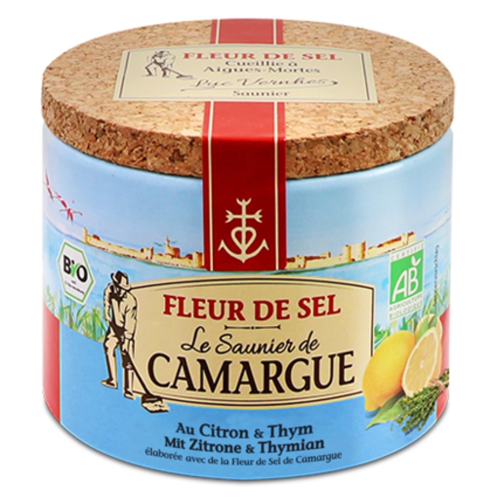 Le Saunier De Camargue Salt, Fleur de Sel, Lemon and 125 g (Pack of 1),