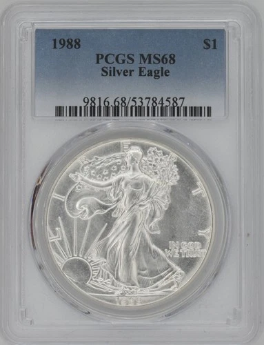 Photo of a 1988 American Silver Eagle from an eBay listing that sold on Jul 19, 2026