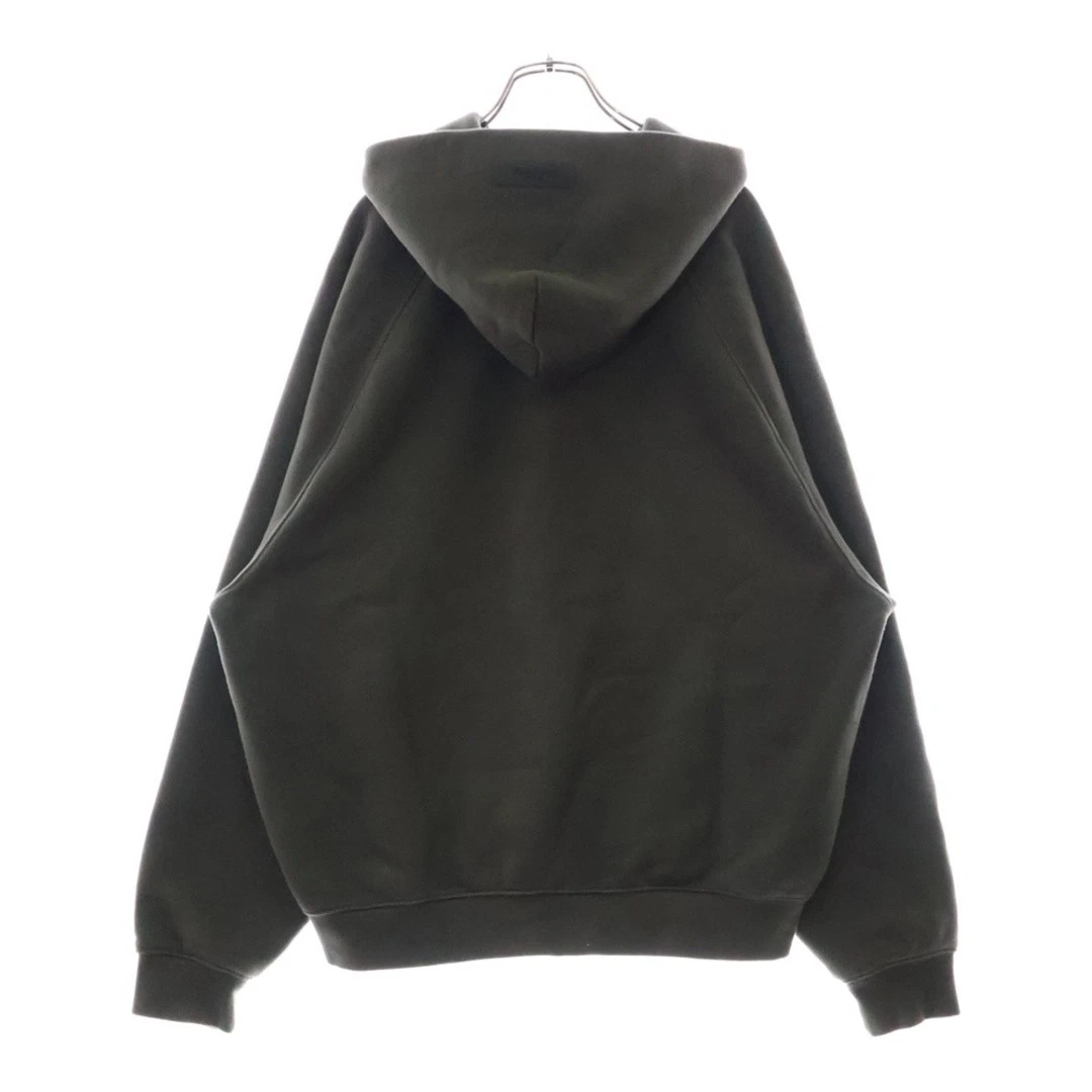 Felpa con cappuccio FEAR OF GOD ESSENTIALS logo feltro anteriore marrone usata d581ebe1165b4c6c6