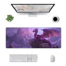 Purple Dragon Mouse Pad, Large Mousepad, Desk Mat for Office Home School, Non...