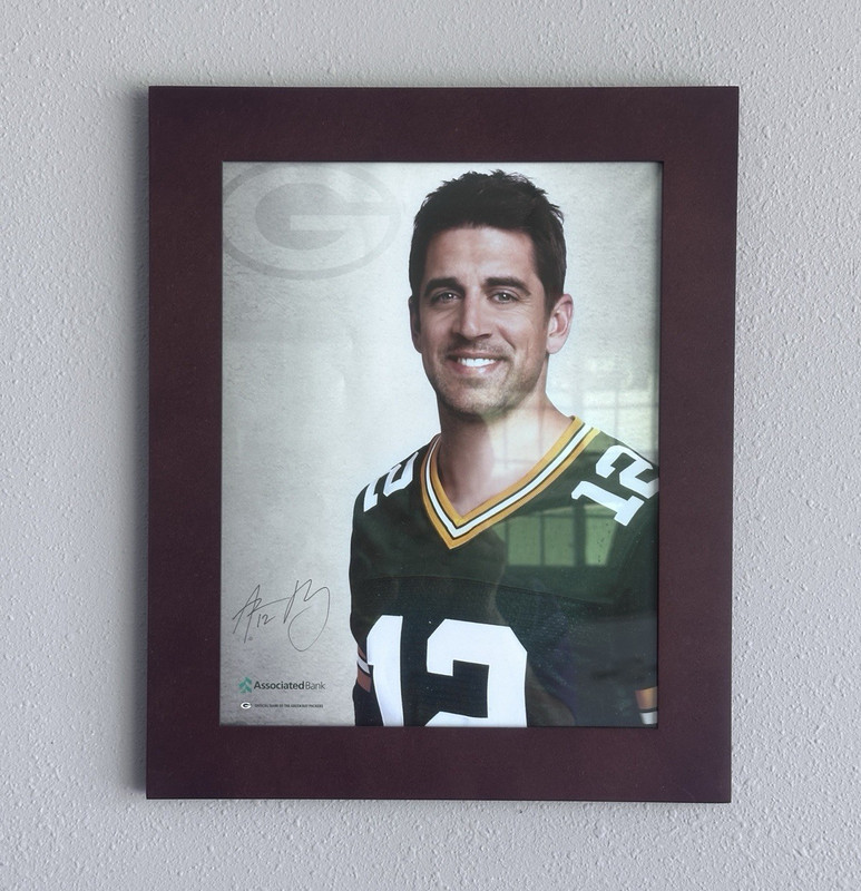 Aaron Rodgers Green Bay Packers Framed Portrait 18x14 Fan Cave Wall Art
