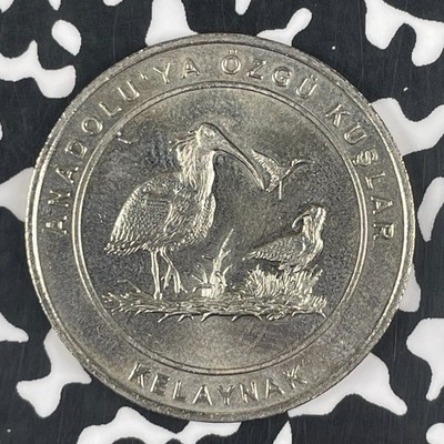 2018 Turkey 1 Kurus Lot#F1001 High Grade! Beautiful! Northern Bald Ibis
