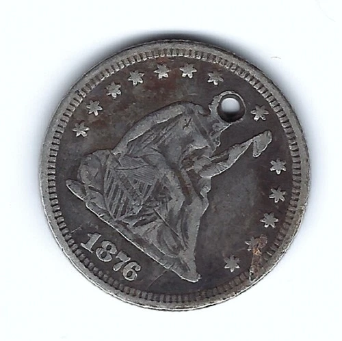 FINE DETAILS 1876 SEATED LIBERTY QUARTER