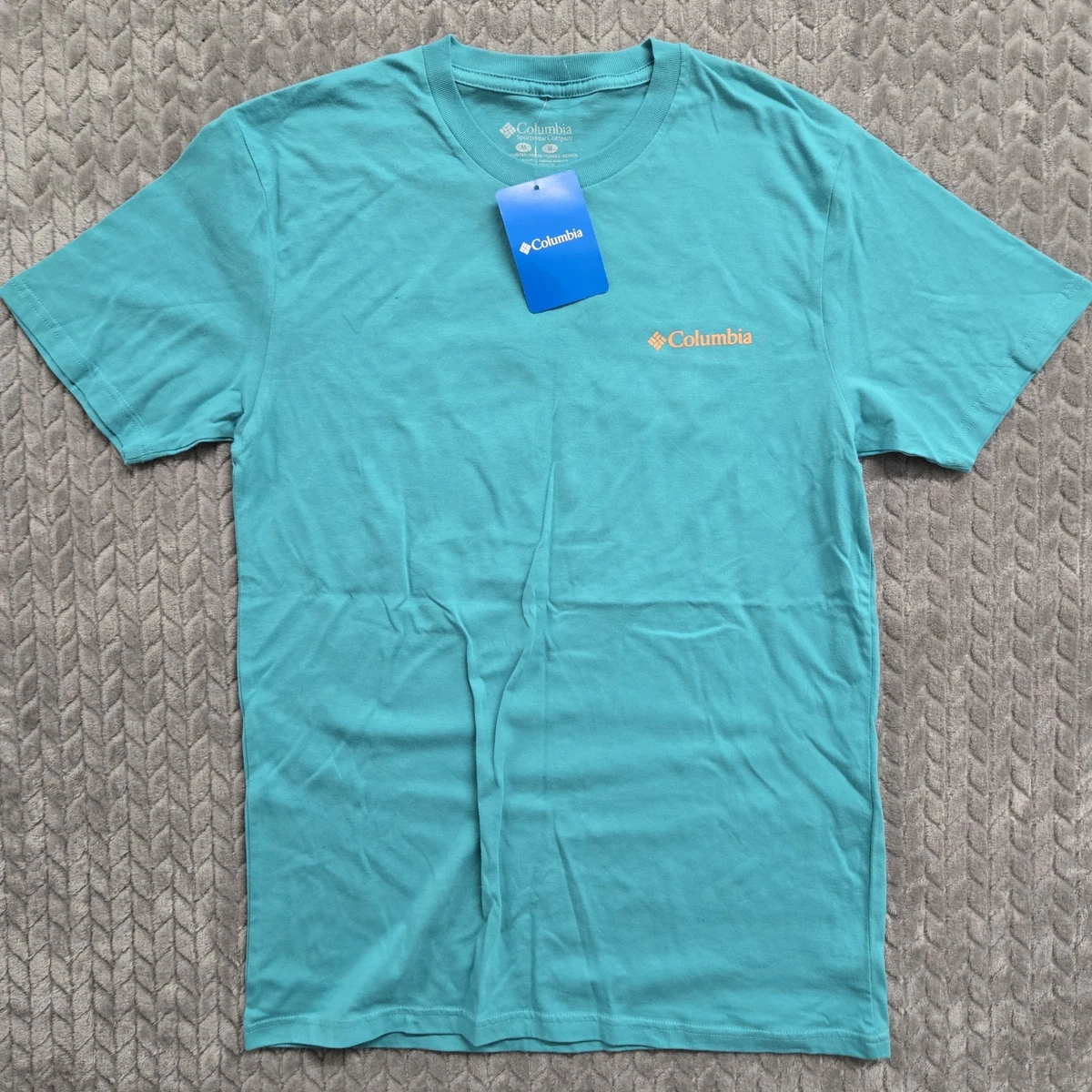 T-shirt Columbia Homme PFG Hooks - Manches Courtes - Bleu Clair - Taille L