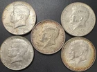 Lot of 5 Silver Kennedy Half Dollars 1 each of 1965, 1966, 1967, 1968D, 1969D