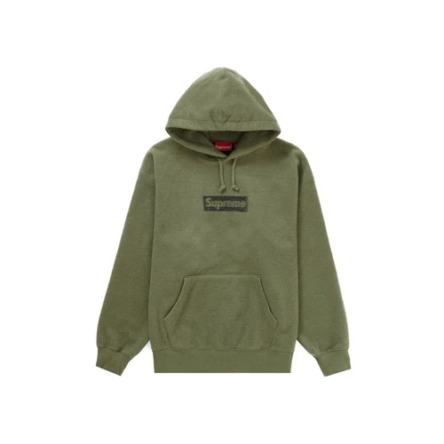 Sweat à capuche Supreme Inside Out Box logo olive clair