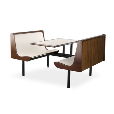 JustChair CPLUS-1TU-IS-42 Contour Plus Booth Table Unit, 42L, Bench Seat, Lam...