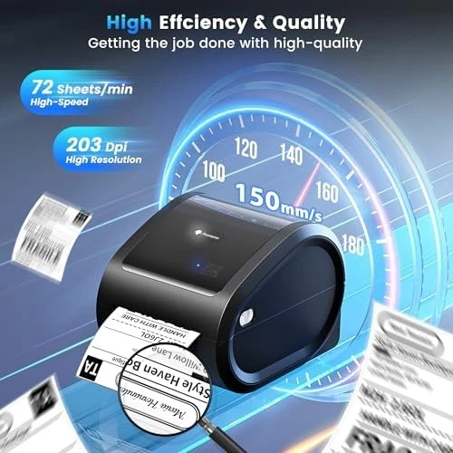 Thermo Etikettendrucker Bluetooth 4x6 Versandetikettendrucker für DHL GLS Hermes - Bild 2 von 4