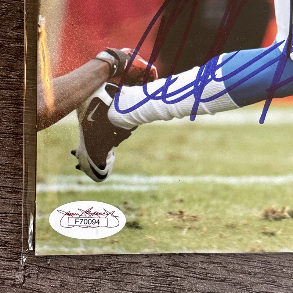 Foto firmada por Calvin Johnson Detroit Lions 8x10 Megatron certificado de autenticidad JSA **Envío gratuito** Foto 3 de 4