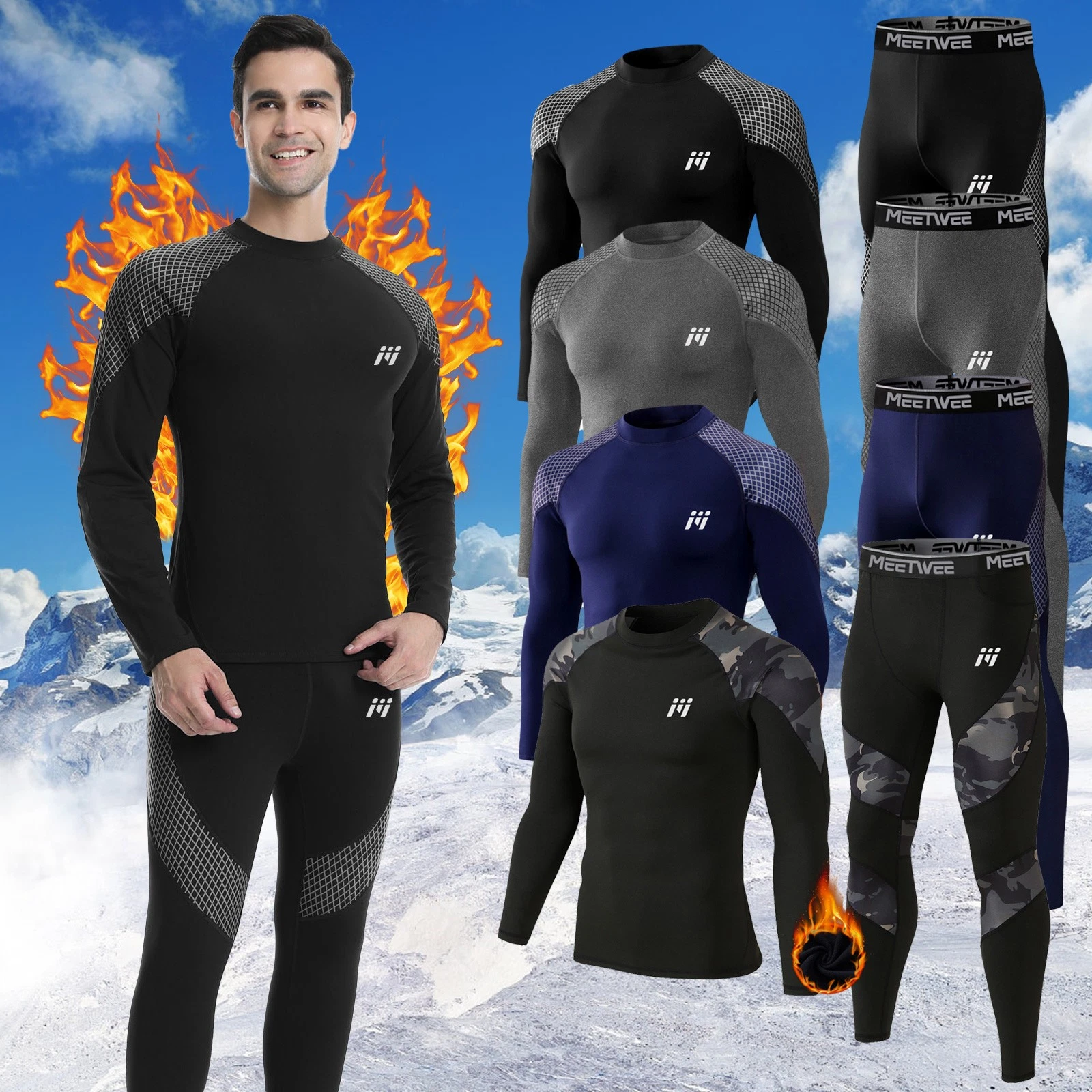 2 Pack Mens Thermal Base Layer Fleece Underwear Set Soft Long Johns Outdoor Warm
Opens in a new wind