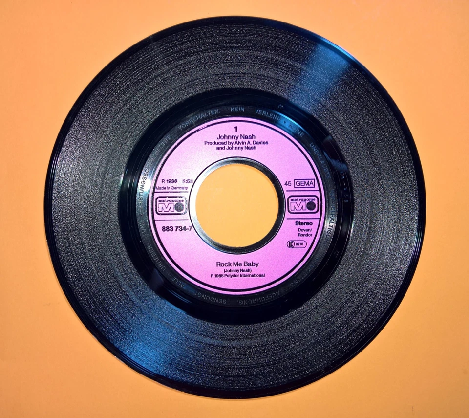 Johnny Nash [7"Single]  Rock Me Baby - Bild 2 von 4