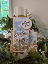 STAMPIN UP CARD KIT -BUNNY OH HAPPY DAY Makes 4- Set  #25.478