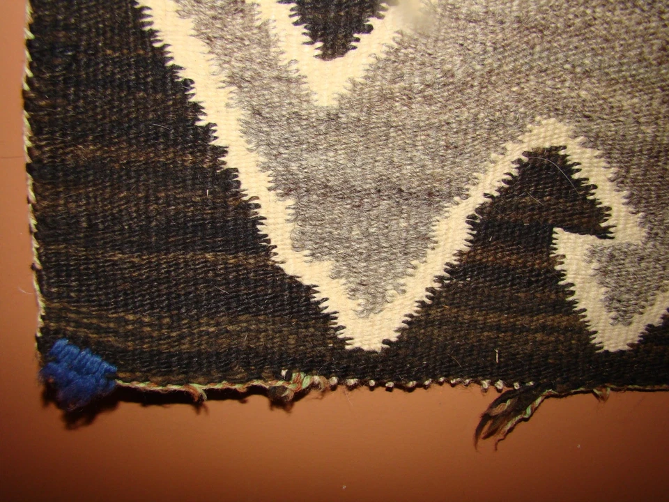 Antique Navajo double Saddle Blanket - Image 4 of 4