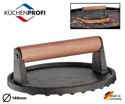 PESO PRESSA FERMA SCHIACCIA CARNE PER COTTURA SU GRILL E BARBECUE "KUCHENPROFI"