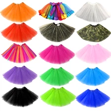 Ladies 3 Layers Tutu Skirt Ballet Dance Halloween Fancy Dress Hen Party Kids Lot