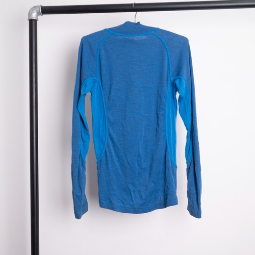 DEVOLD Unisex Kids Blue 100% Merino 1/4 Zip Wool Long Sleeve Pullover Size 12 - Picture 2 of 4