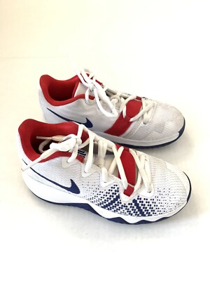 Nike Kids Kyrie Irving Youth White Blue Red Basketball Shoes Size 13 | eBay