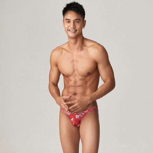 Seobean Men's Cute Little Briefs Cartoon Polyester Low-rise Printed Underwear - Picture 8 of 10